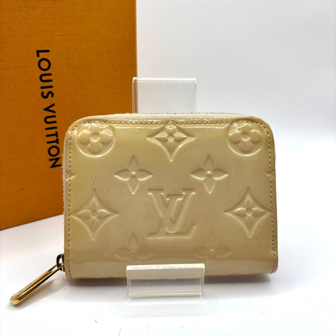 正規品 ルイヴィトン パース ヴェルニ エナメル モノグラム ベージュ