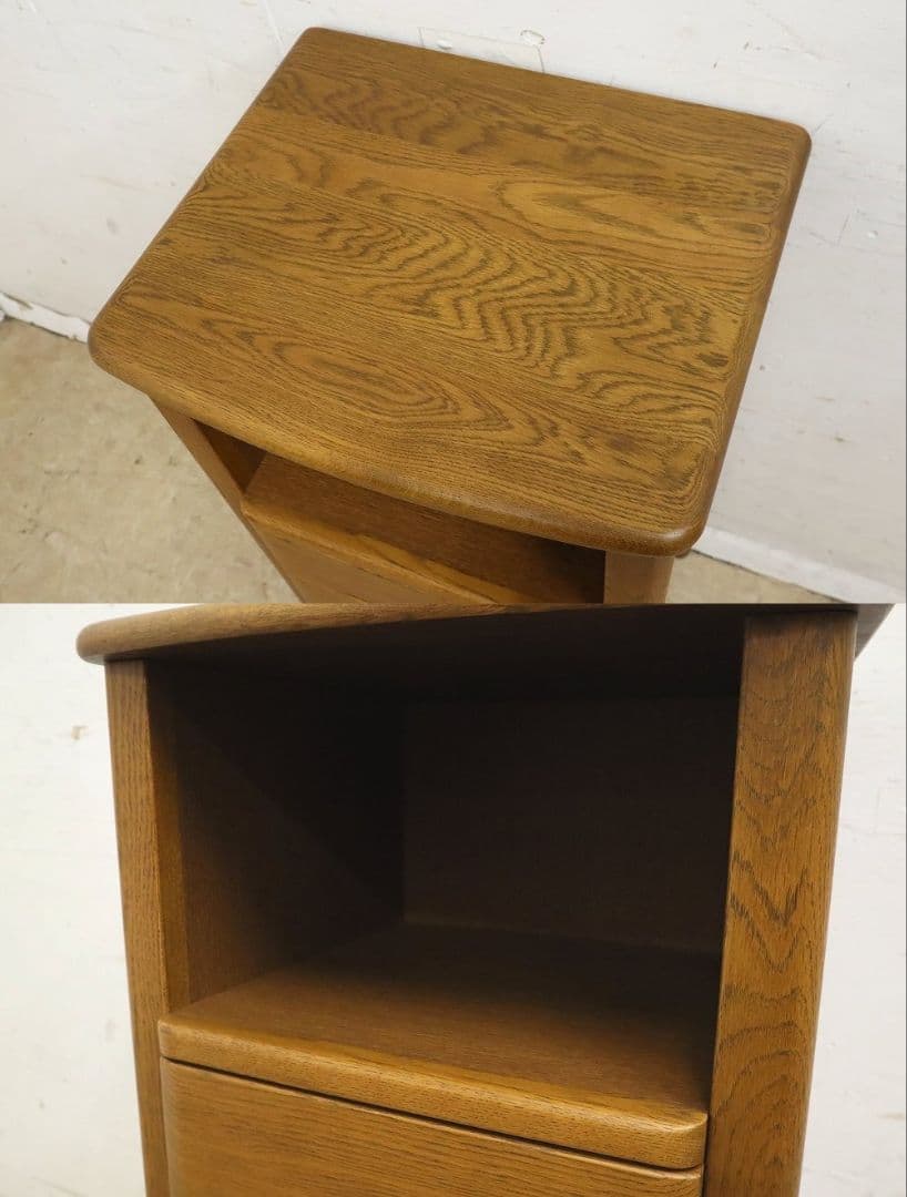 浜本工芸】ナラ材・電話台・サイドチェスト