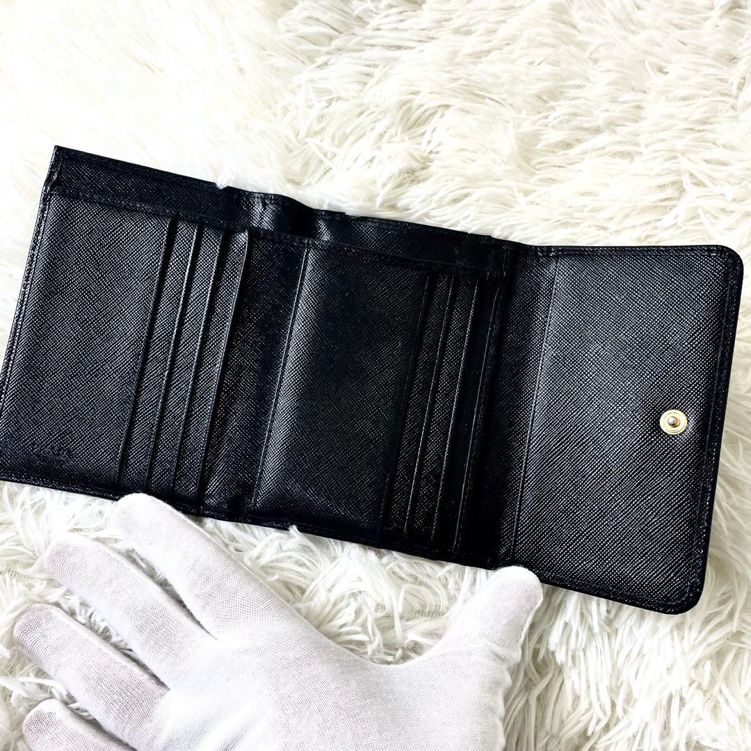 BOTTEGA VENETA三つ折り財布コンパクトウォレットカセットクロコ型押し