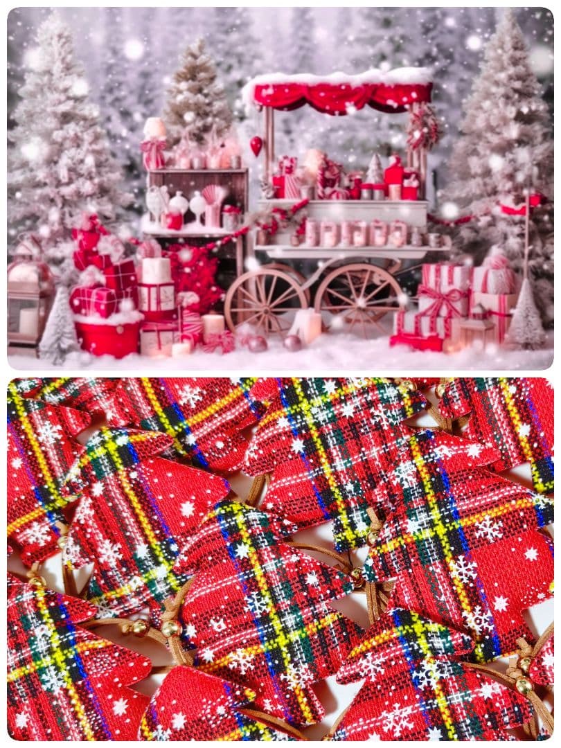 業務用トリミングチョーカー クリスマスツリー 85個 ペットサロン 雪