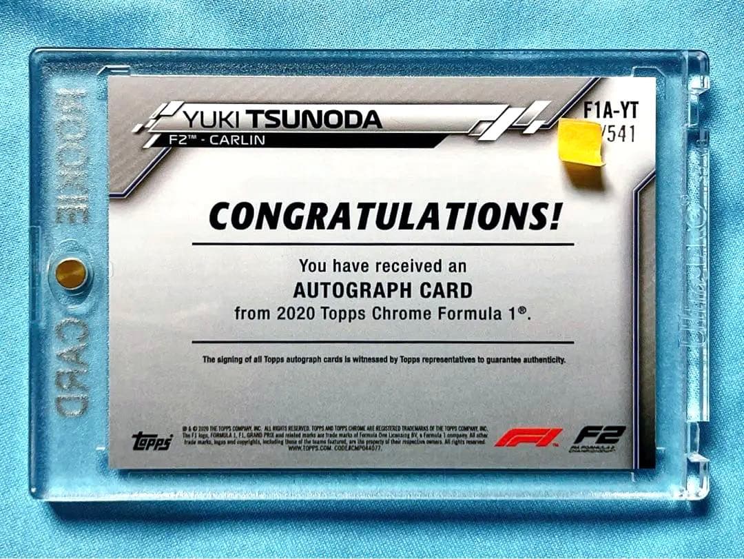 2020 Topps Chrome F1 角田裕毅 直筆サインカード - メルカリ