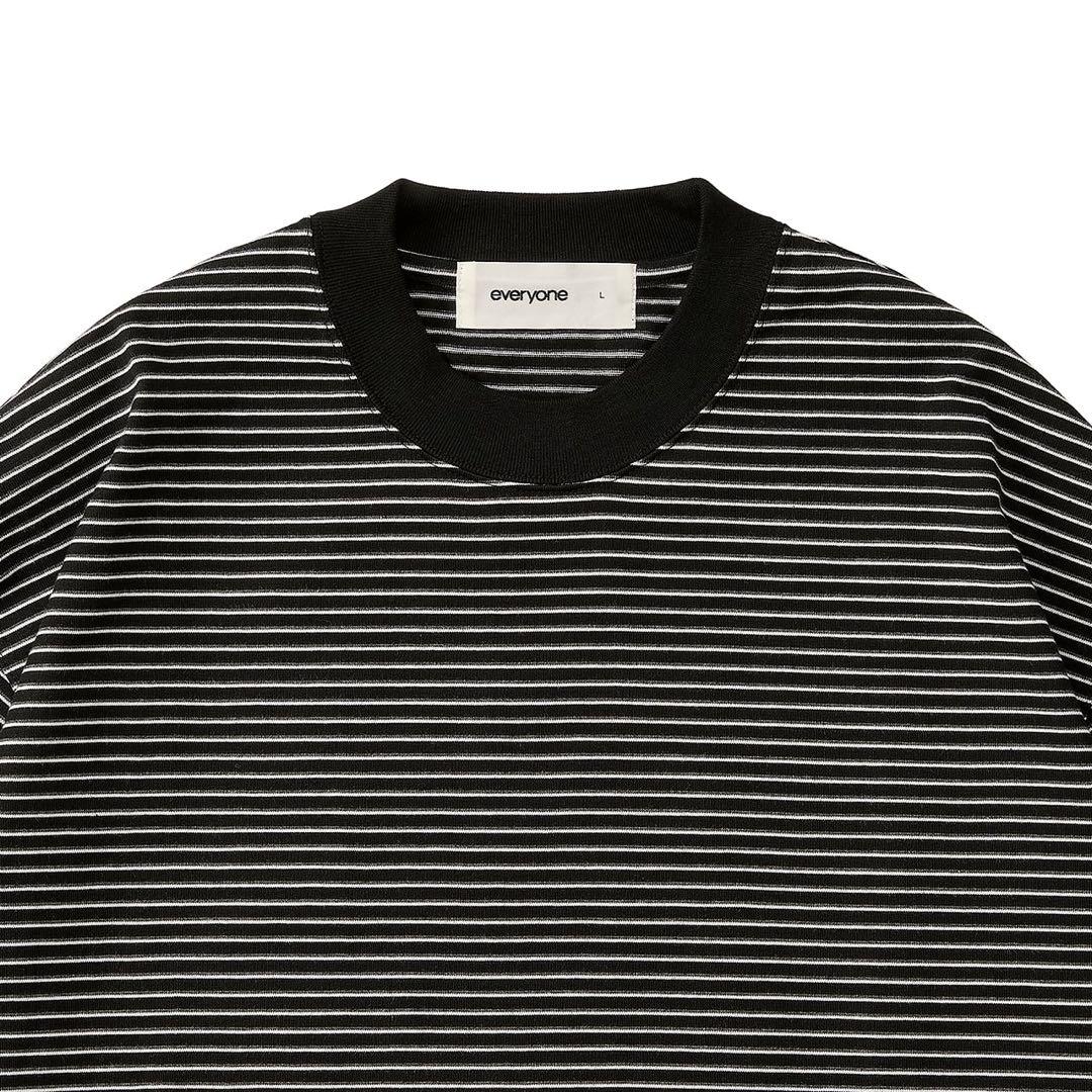 新作everyone border S/S tee shirt (BLACK)