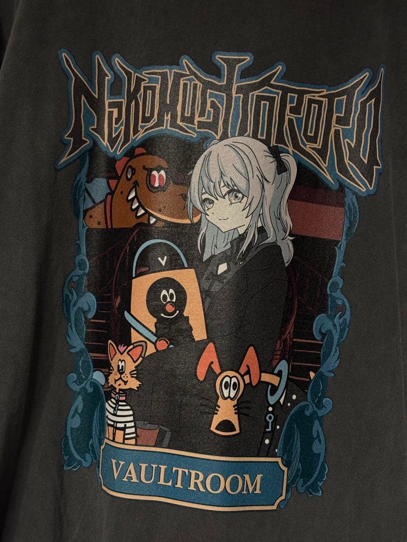 VAULTROOM × TORORO TEE CHARCOAL XL 猫麦とろろ vaultroom 猫麦とろろ