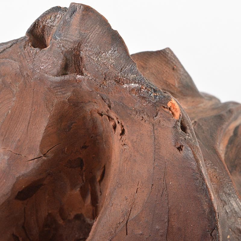 Tama5　可楽造　紫砂　朱泥　達磨像　仏像　人物像　置物　M　R6625