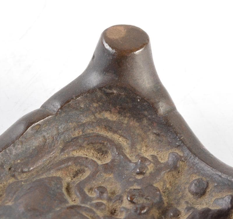 中国　古銅　龍雷文　墨床　飾り台　V R4785