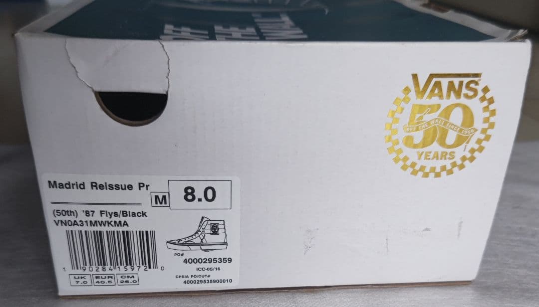 VANS 50th アニバーサリー MADRID REISSUE PRO