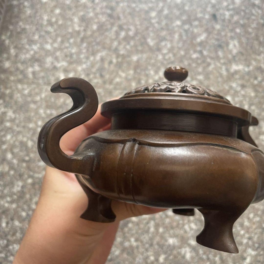 銅器 海棠薫香炉 仏具 室内檀香炉 茶道香炉 装飾品 工芸品 置物