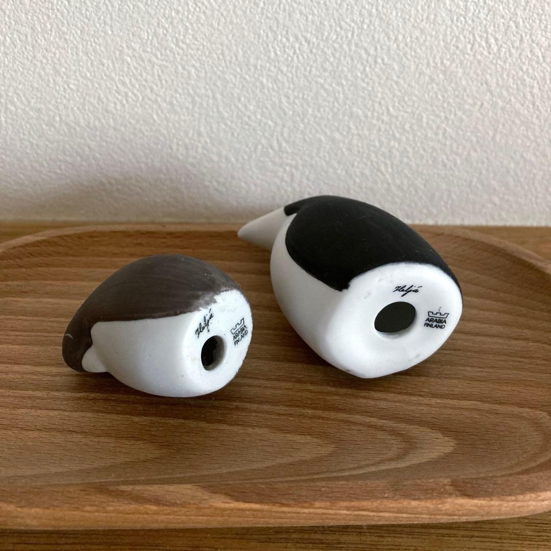 陶器製ペンギンフィギュア 親子