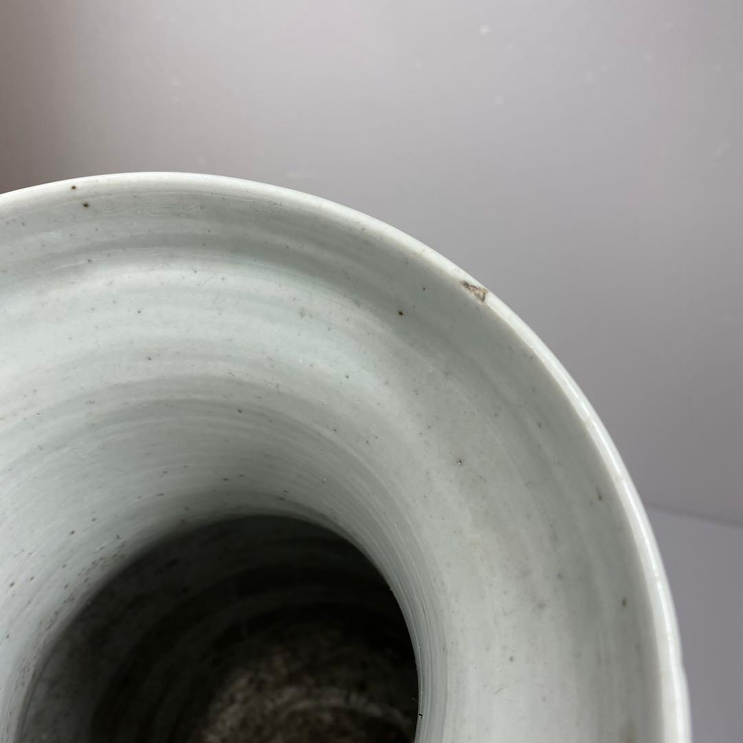 専用中国清時代 染付 花鳥紋 花瓶 高さ約33.2㎝ 木箱