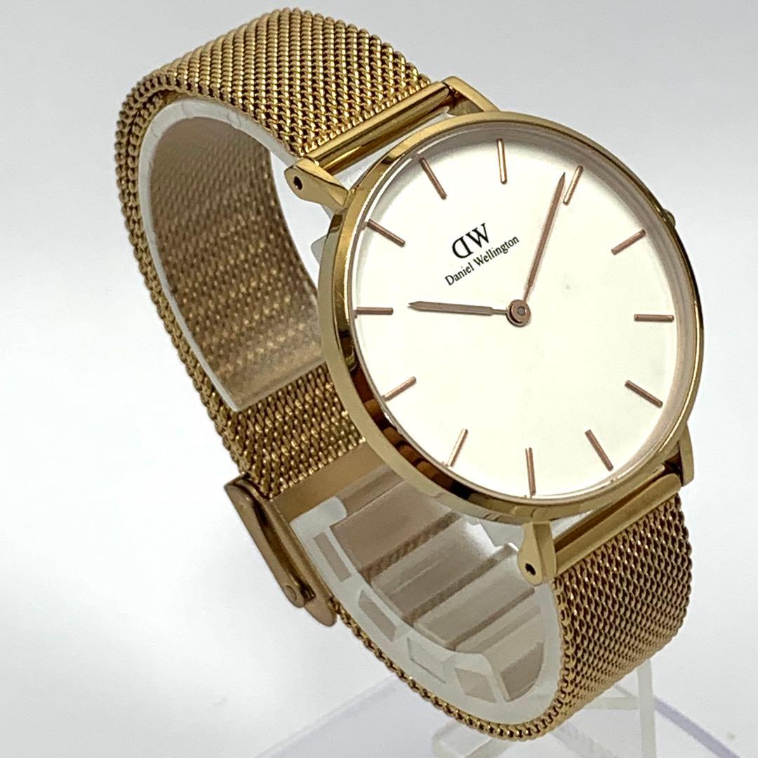 電池交換済 546 Daniel Wellington ゴールド メッシュ腕時計 - メルカリ