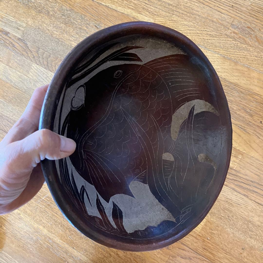 ロンボク島 ササック族 素焼き皿 ボール