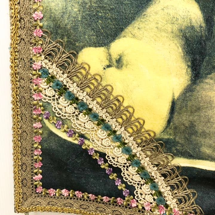 花タペストリー　手染め