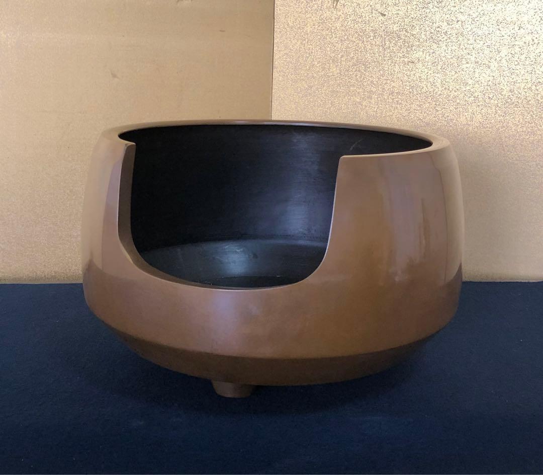 割引‼️《R》茶道具 唐銅風炉 風炉師 助信 共箱　251016い3