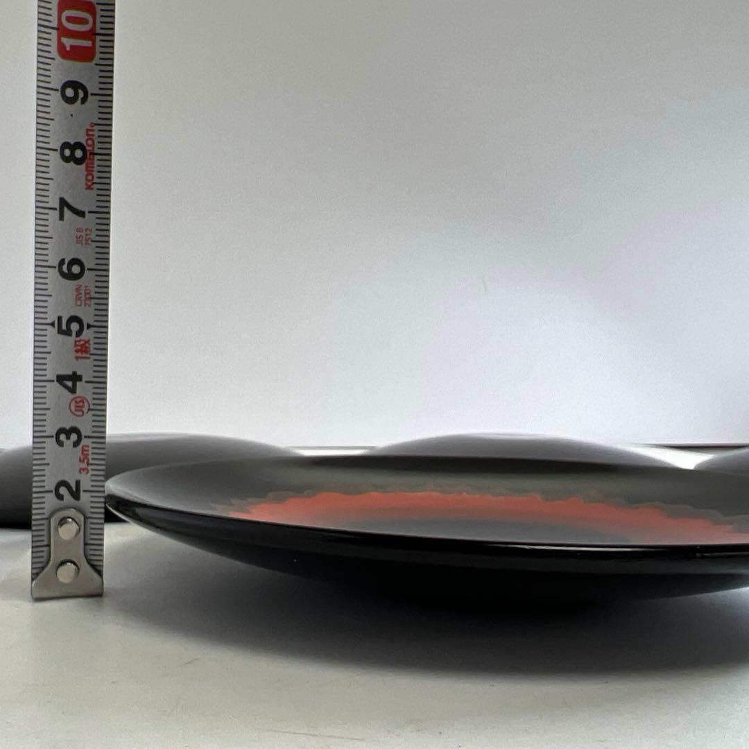 服部峻昇　蒔絵銘々皿5客　共箱　直径15.9㎝　東Y7-1002①