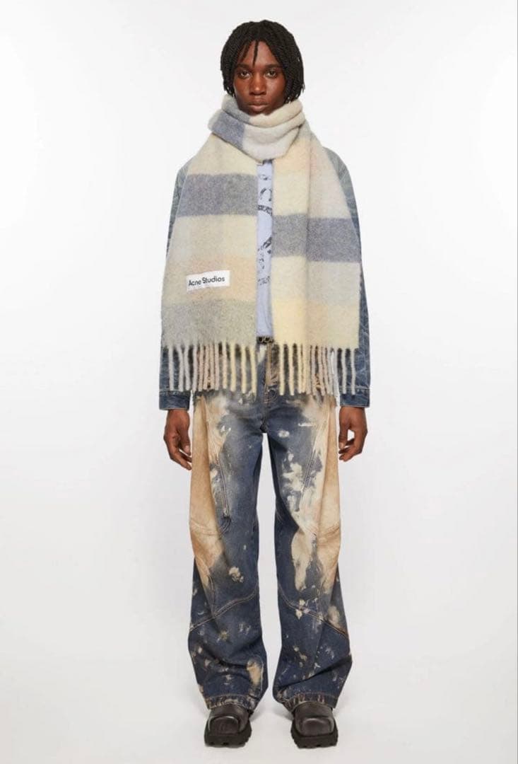 Acne Studios チェック柄マフラー 250x28cm