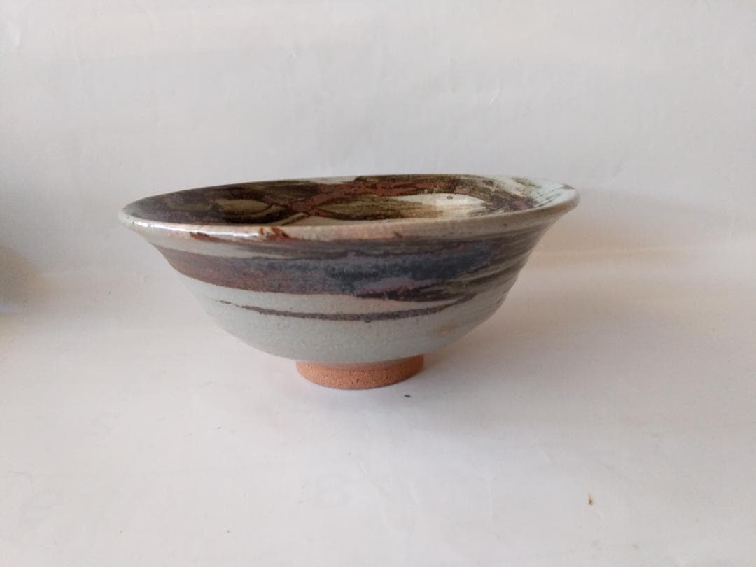 茶道具 丹山窯 小峠葛芳 作 鉄刷毛目 茶碗 共箱 共布 栞 茶器 抹茶碗 新品