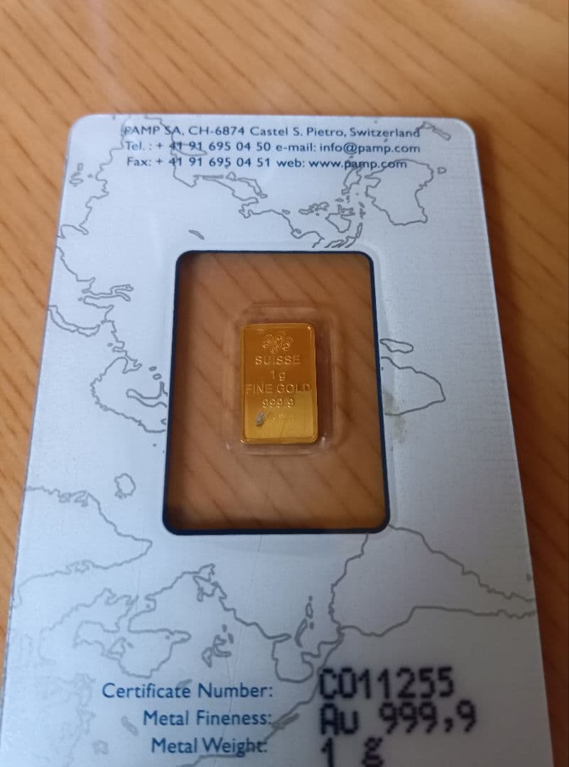 PAMP 1g 純金
