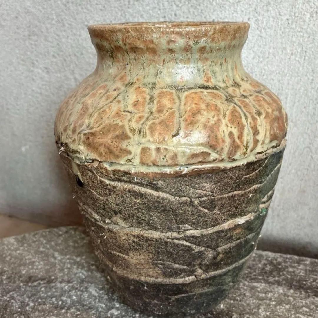 小壺　常滑焼　三筋壺