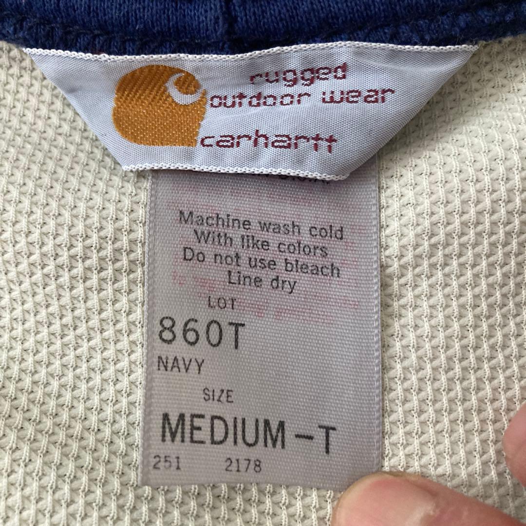 carhartt ヴィンテージ　サーマル　ジップパーカー　usa製 フェード