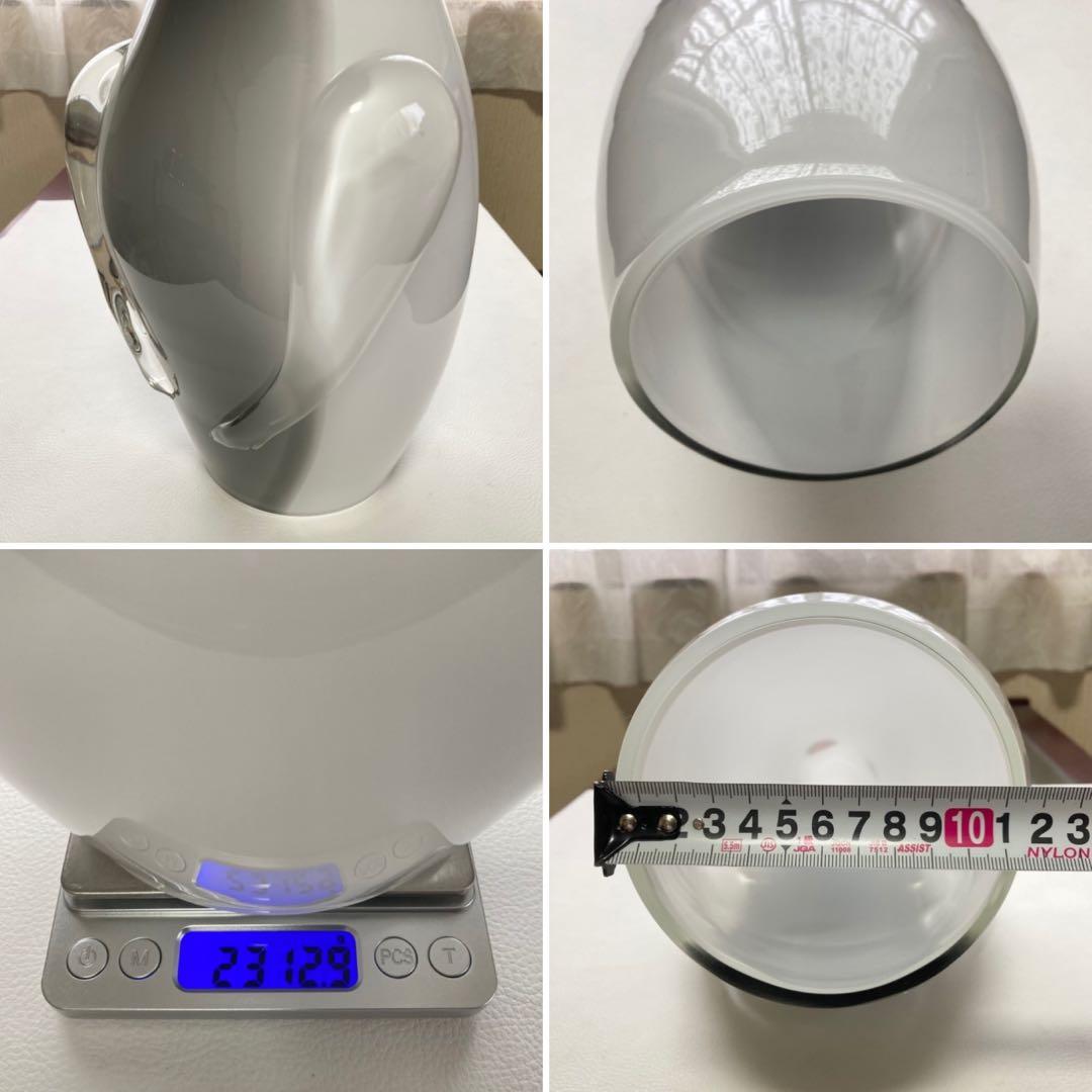 岩津ガラス ペンギン 置物 オブジェ ランプシェード スタンド 工芸品