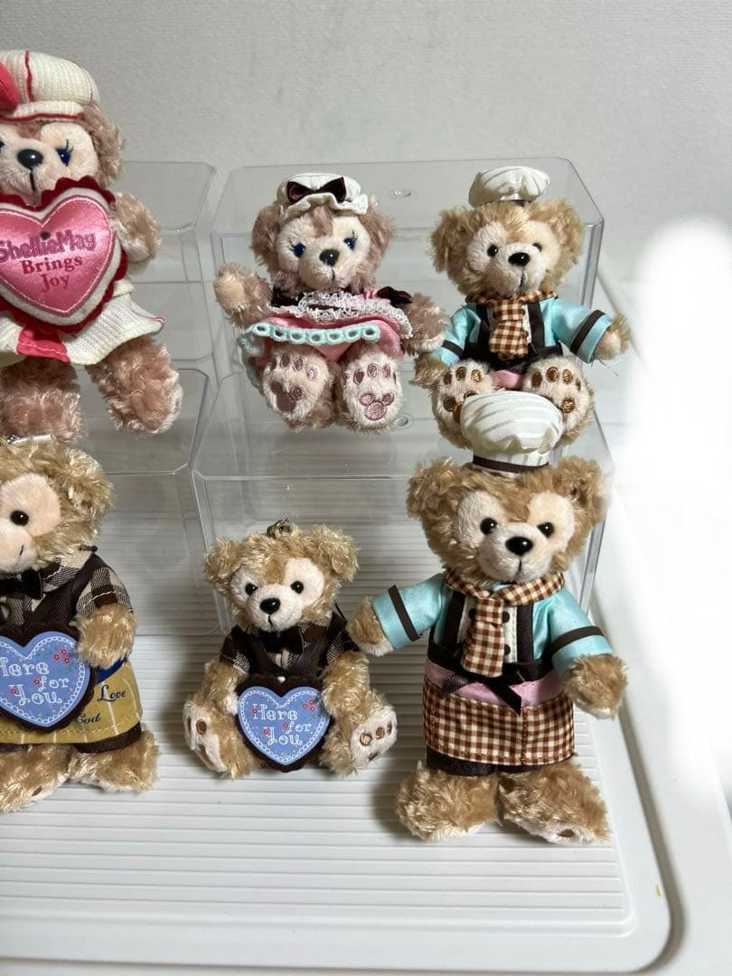 ディズニー、ダッフィー、シェリーメイぬいぐるみバッチ（バレンタイン）