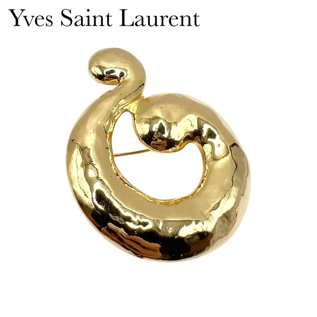 YSL ゴールドブローチ YSL イヴ・サンローラン ゴールド 鳥 バード