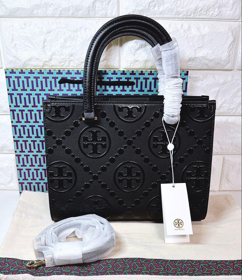 新作入荷✨️】トリーバーチ Tモノグラム トップハンドル エンボス
