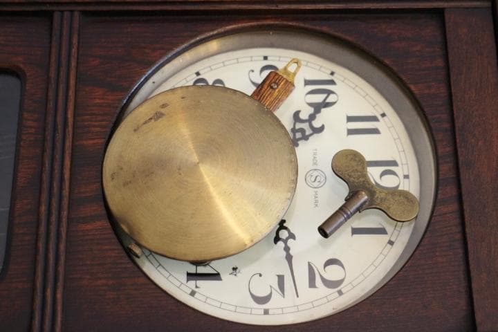 精工舎 SEIKO スリゲル10号 壁掛け 時計 柱 アンティーク 動作品