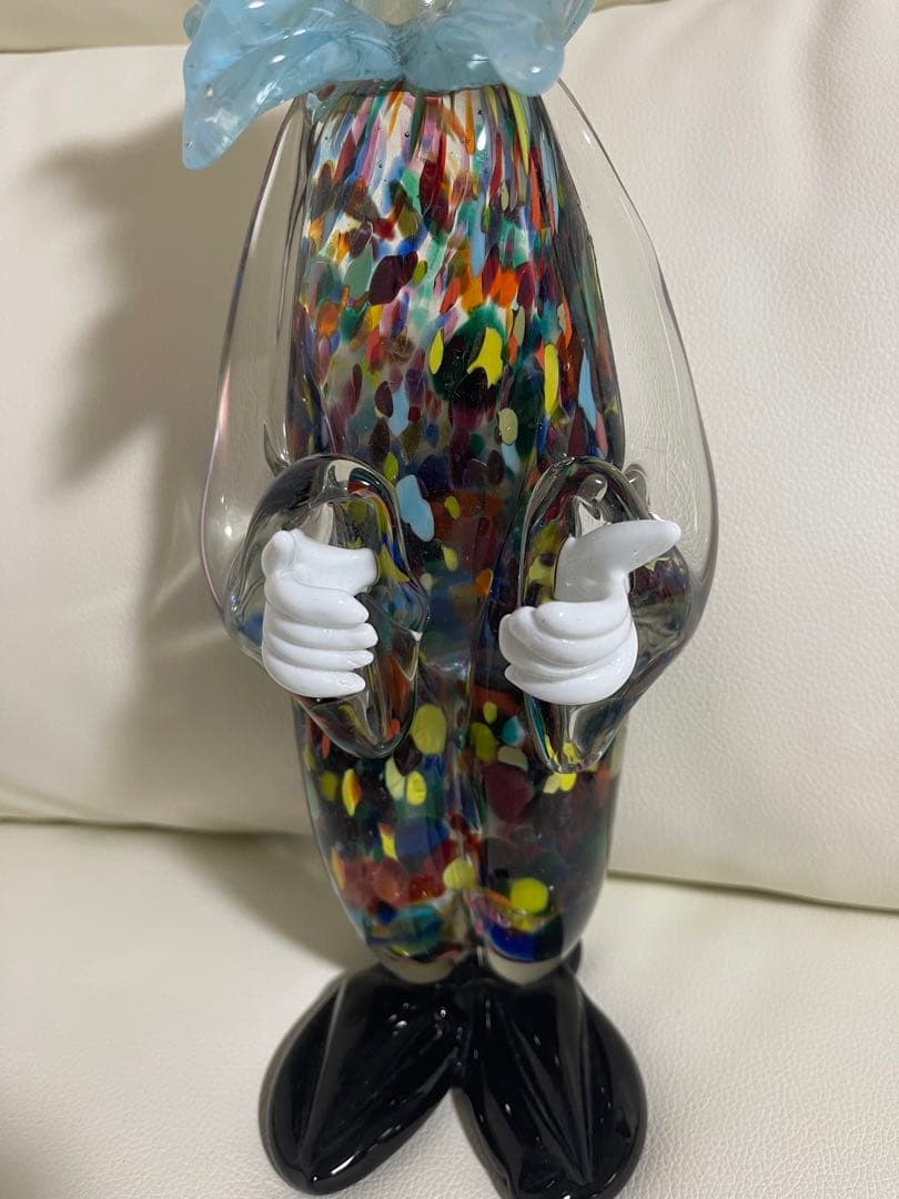 ムラーノガラス ガラス細工 イタリア製 ピエロ クラウン ヴィンテージ