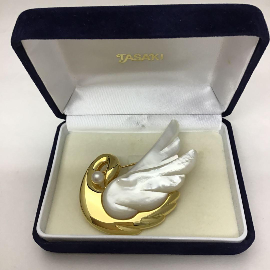 TASAKI 鳥の形 ブローチ真珠貝螺鈿