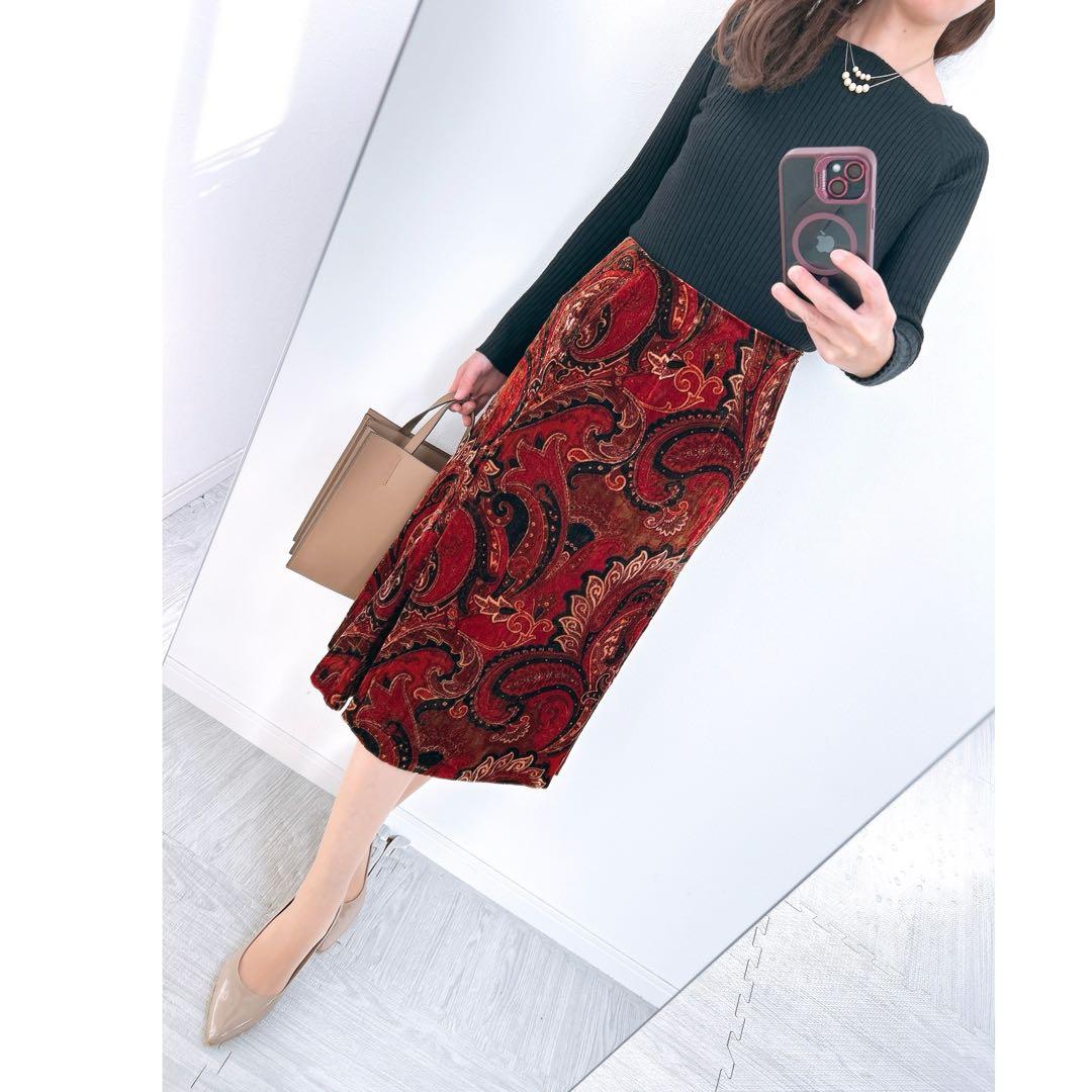 【れいこ✨】定価60,000円❤️マックスマーラ✨ベルベット生地スカート