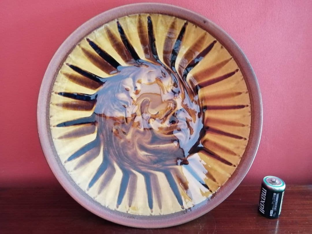 最終価格】船木研児・作 飴釉大皿 - メルカリ