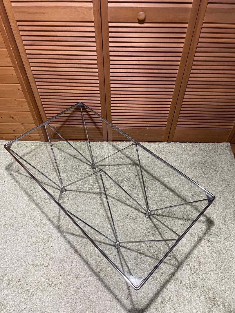 ミッドセンチュリー スペースエイジ ガラステーブル センターテーブル