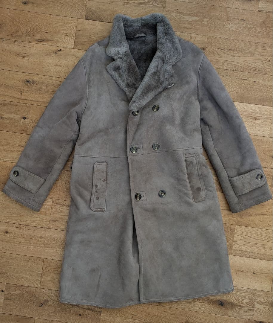 リアルムートン コート HUC of SWEDEN サイズ48 ダブルブレスト