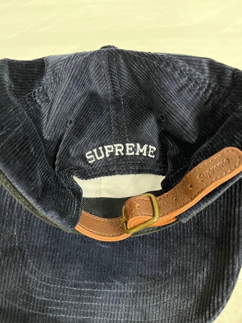 Supreme ネイビー コーデュロイキャップ