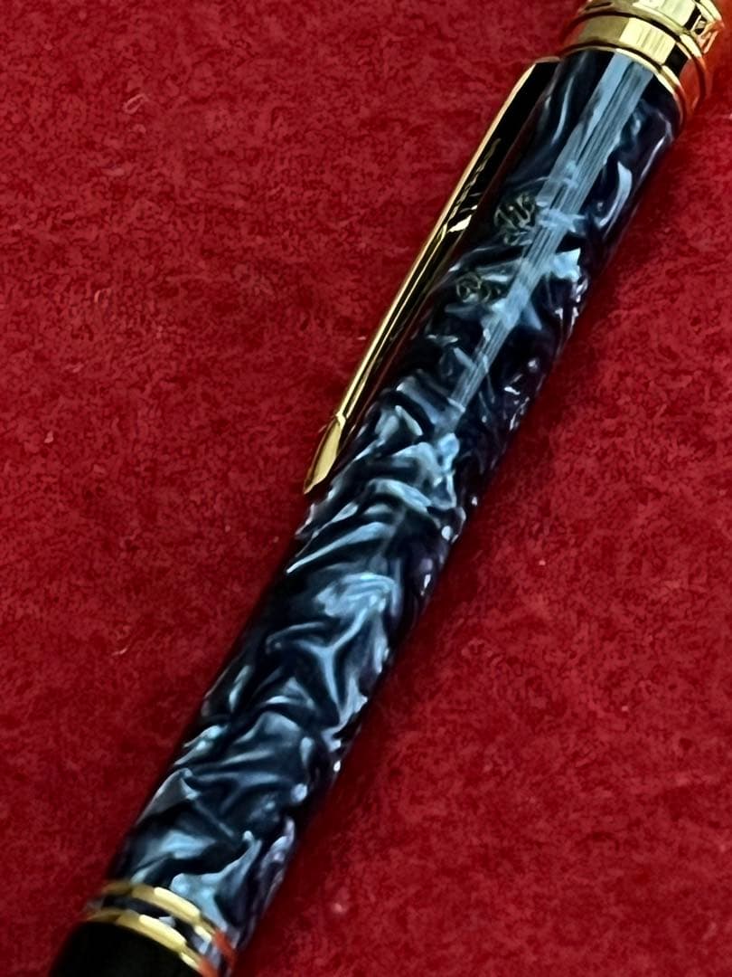 パーカーボールペン デュオフォールド‼️綺麗‼️木製専用ケース入‼️ネーム刻印あり