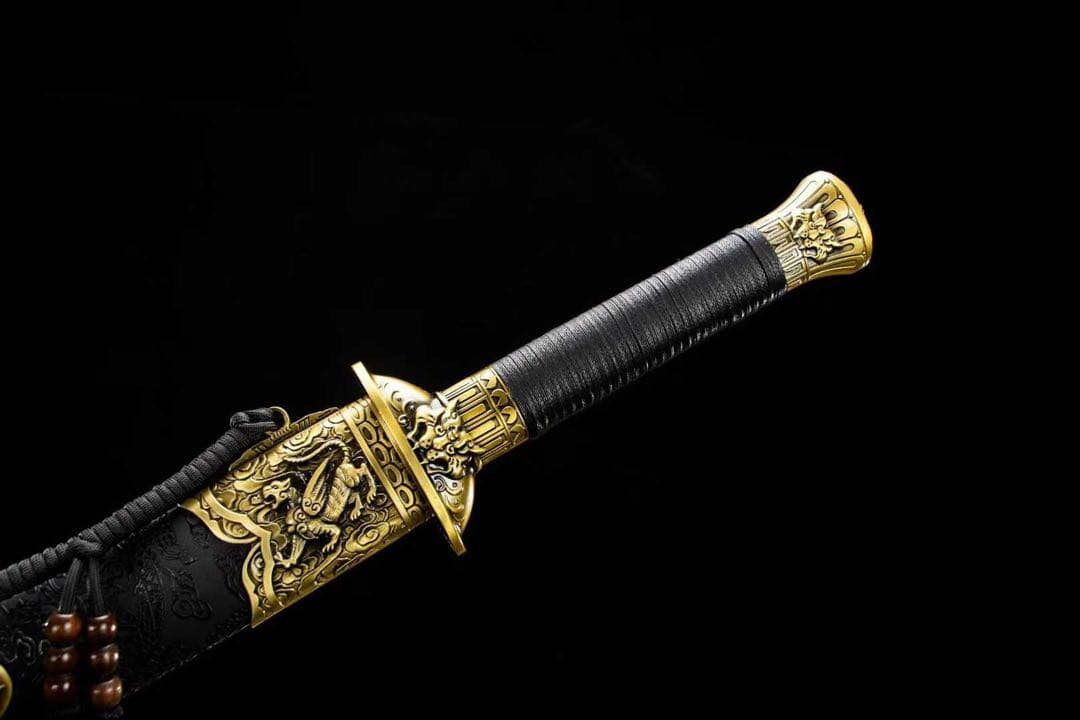 黒竜紋龍虎 美術刀 刀装具 模擬刀 日本刀 模造刀 武具 舞踊刀