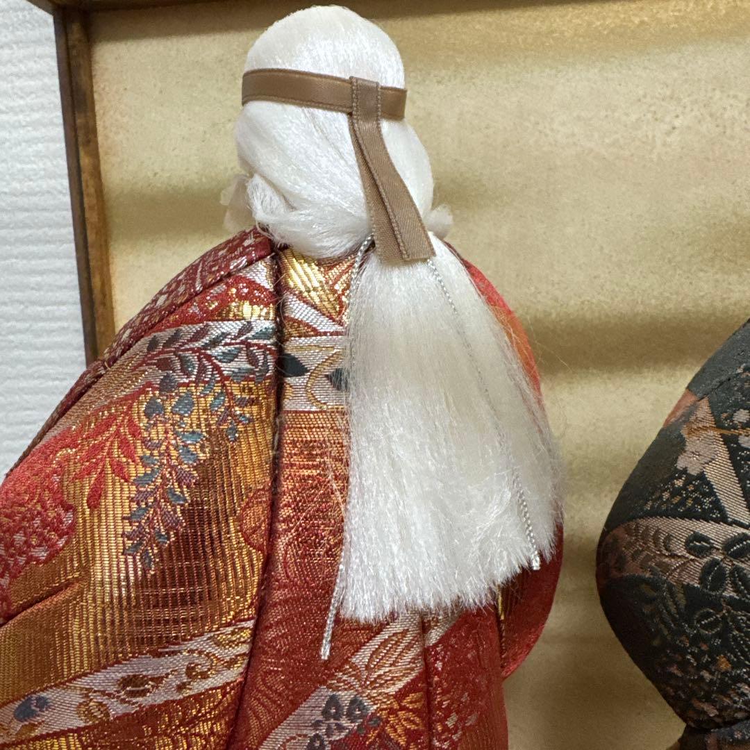 純金高砂 高砂人形 雄山作 共白髪 結納 還暦 木目込人形 錦勝工芸 尉姥
