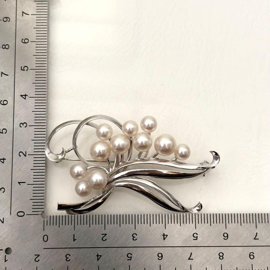 ☆美品☆ミキモト シルバー パール ブローチ 皇室御用達ブランド