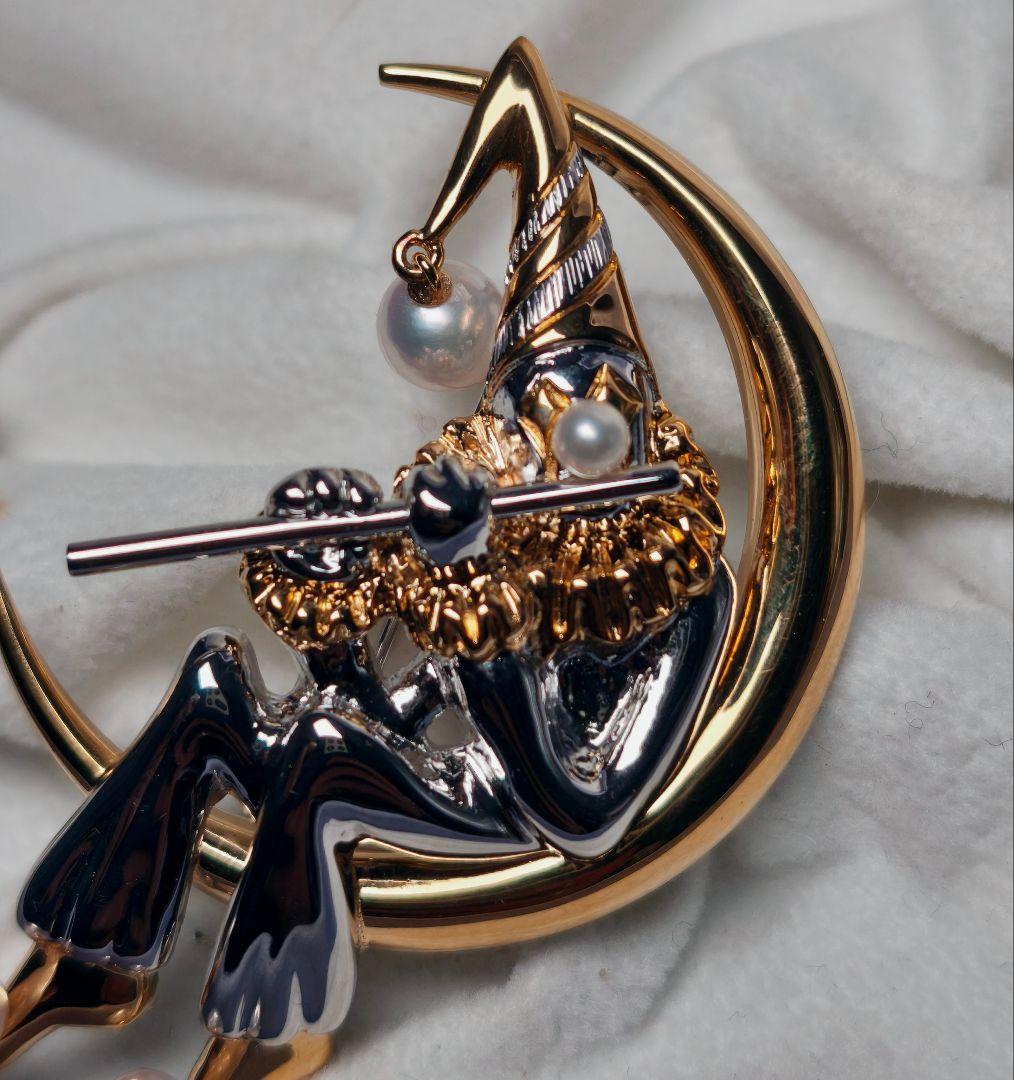美品 最高級!!】ミキモト ブローチ パール ピエロ フォーマル 皇室御用達