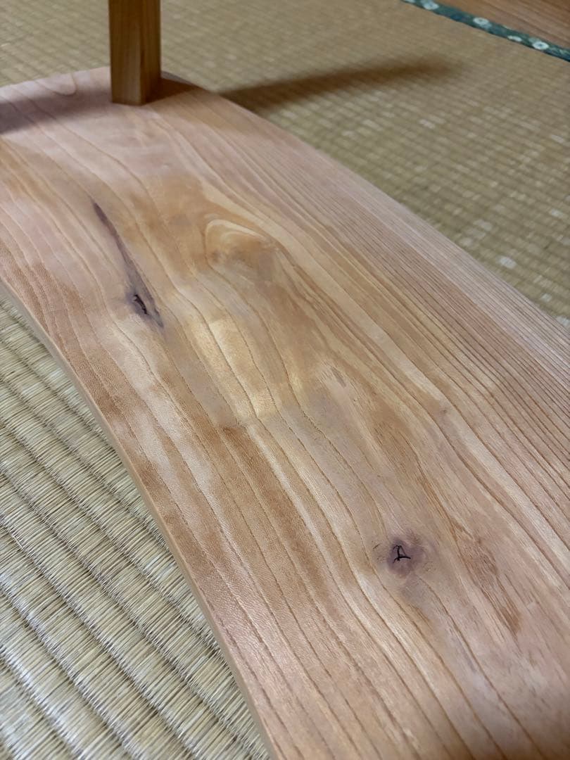 1335建具屋58年のおじいさんの手作り木製サイドテーブル、イス、スツール