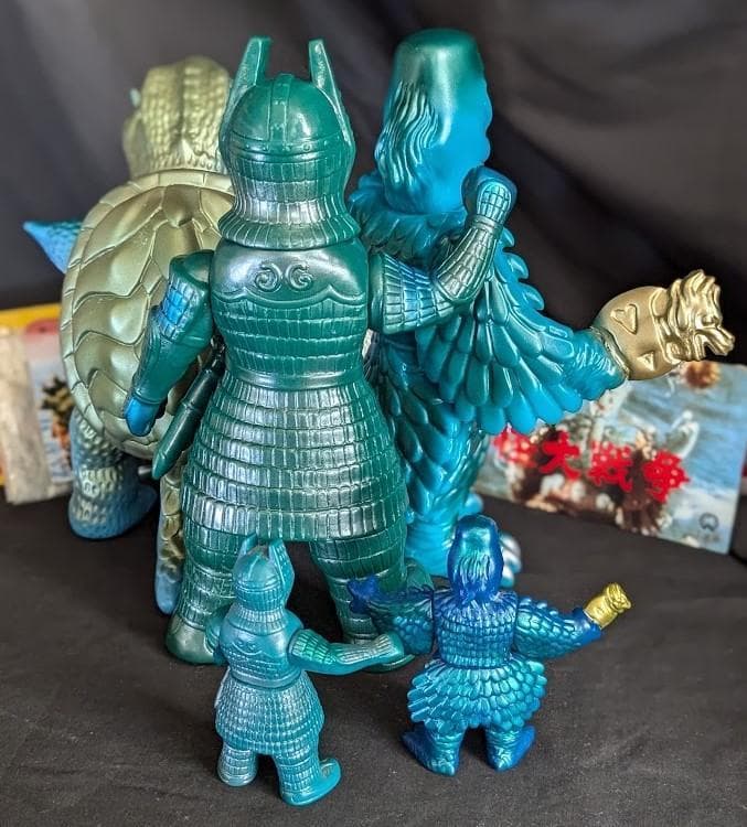 大魔神＆ガメラ＆ダイモン（マルサン・M1号）大映怪獣ソフビ3体