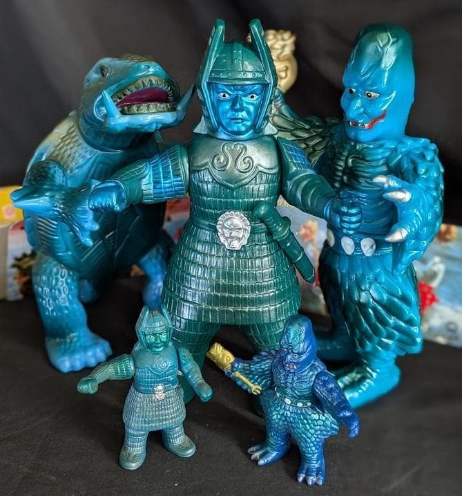 大魔神＆ガメラ＆ダイモン（マルサン・M1号）大映怪獣ソフビ3体