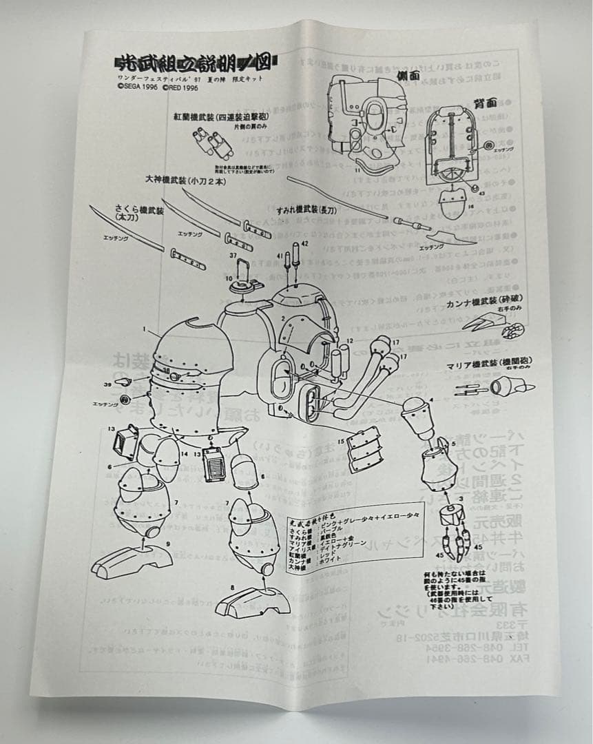 ワンダーフェスティバル97夏 限定 サクラ大戦 光武 帝国歌劇団セット 模型