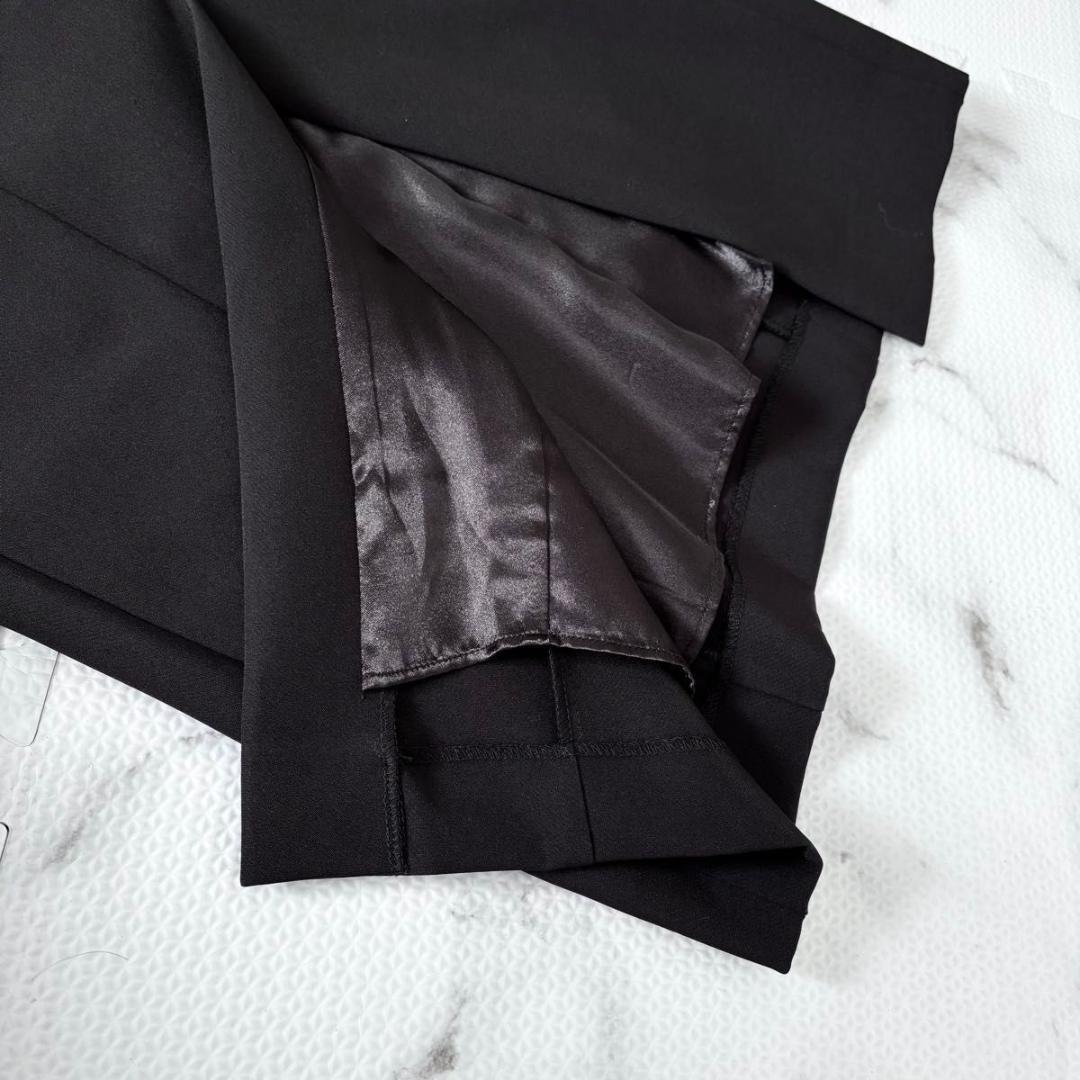 新品　ANDRESD フリンジグリッターノットドレス ブラック　ワンピース