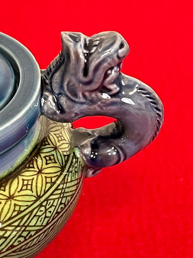 人間国宝 柳雨軒 三代 徳田八十吉(正彦銘) 彩釉 小紋香炉 管理T149