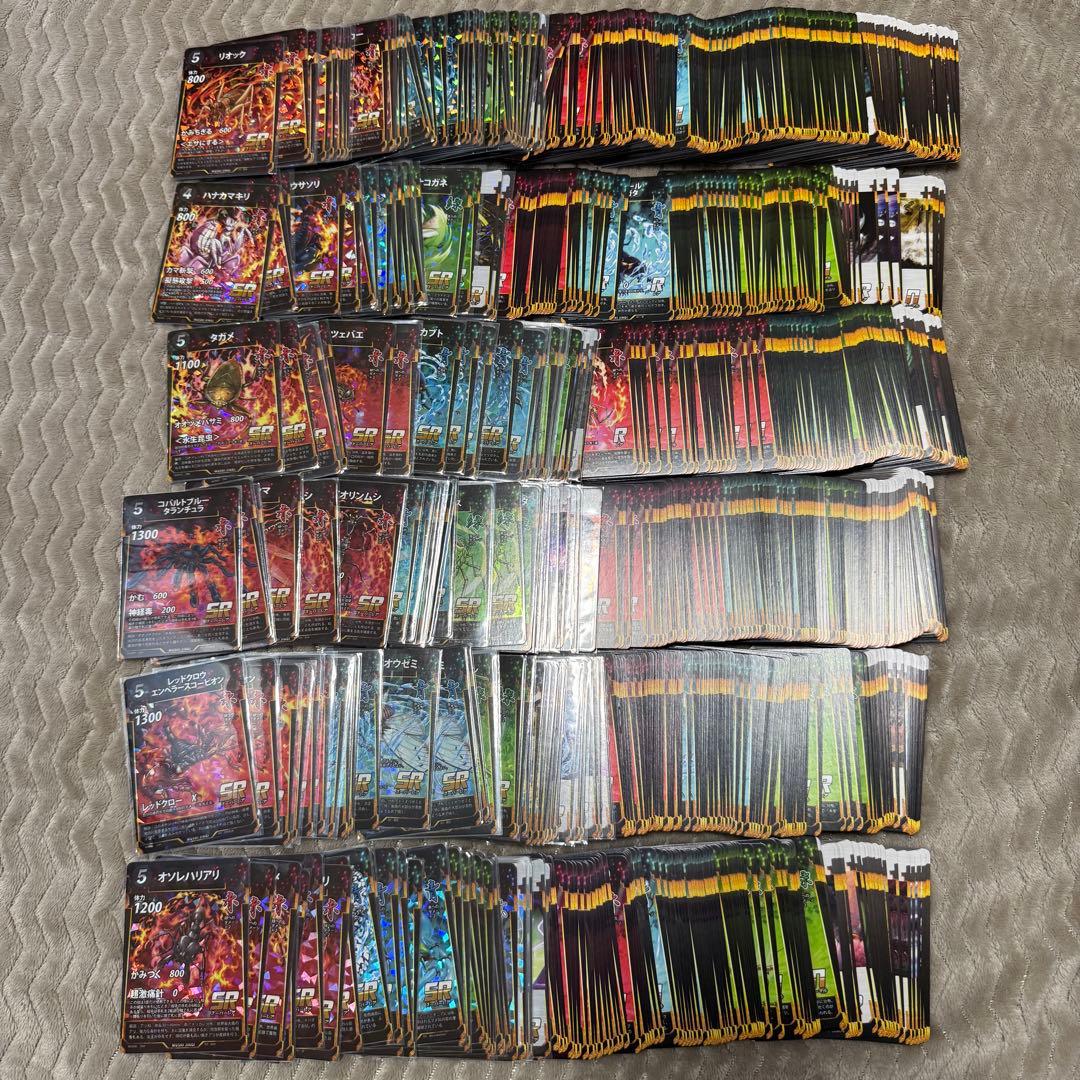 蟲神器の第1～6弾までの、LR以外（SR・R・N）全種2枚ずつのまとめ売りです。