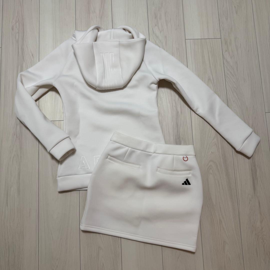 えるちゃん アディダス セットアップ ダンボールニット レッグウォーマー