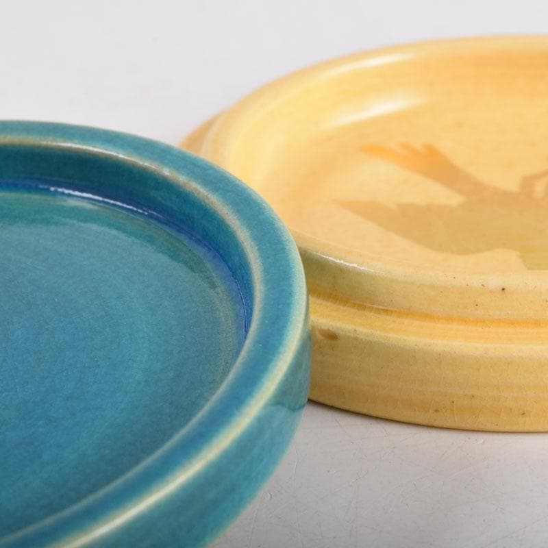 茶道具　日吉窯　加藤丈佳造　北斗七星鳥文　香合　共布共箱　V　8456