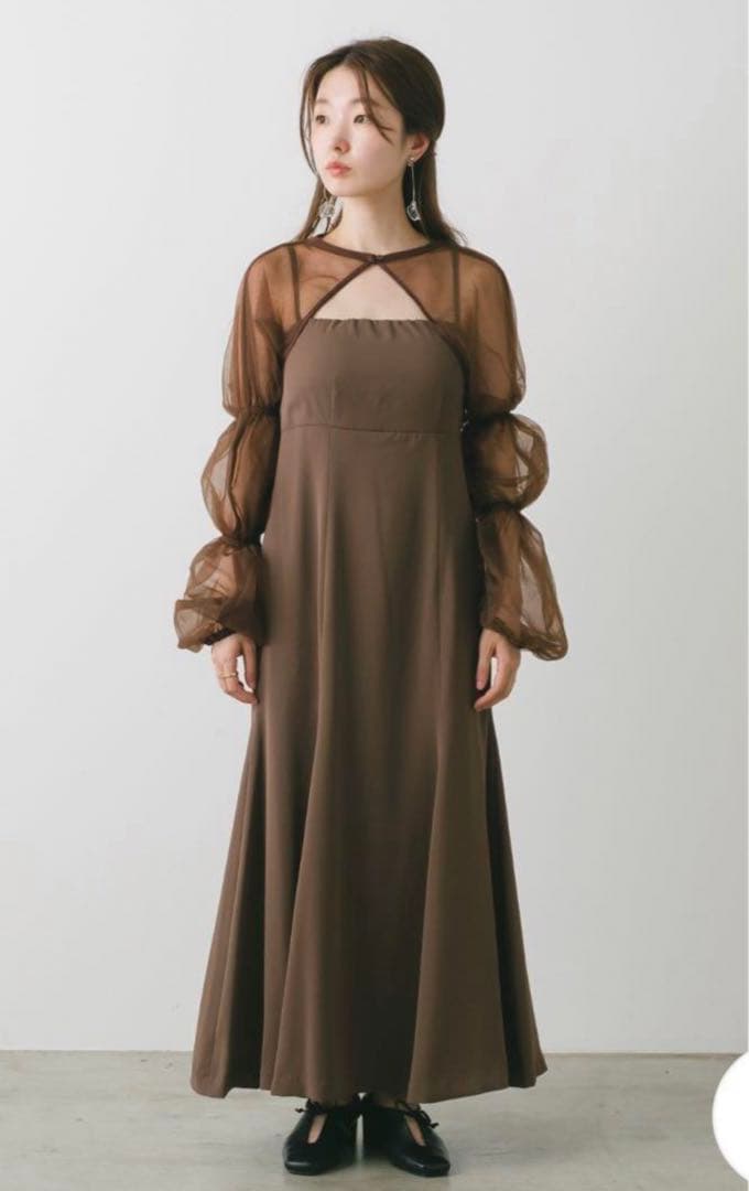 Tulle layered bare dress